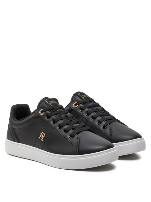 TOMMY HILFIGER TH  Women's Leather Sneakers black - Women’s shoes