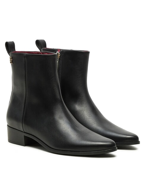 TOMMY HILFIGER TH  Leather ankle boots black - Women’s shoes