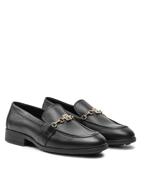 TOMMY HILFIGER TH  Leather moccasins black - Women’s shoes