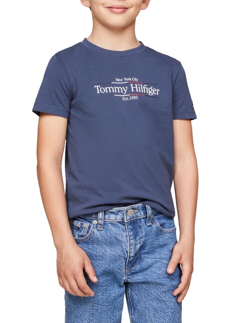 TOMMY HILFIGER TH KIDS Short-sleeved cotton T-shirt Aegean Sea - Child T-shirt