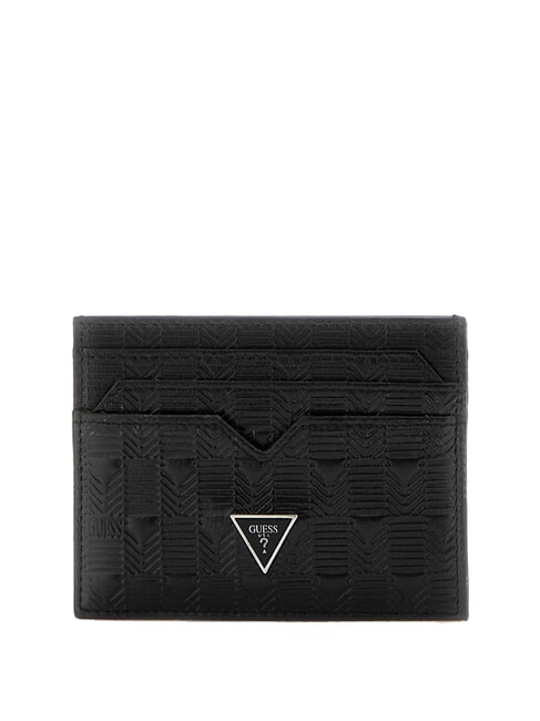 GUESS TORINO Leather card holder BLACK - Men’s Wallets