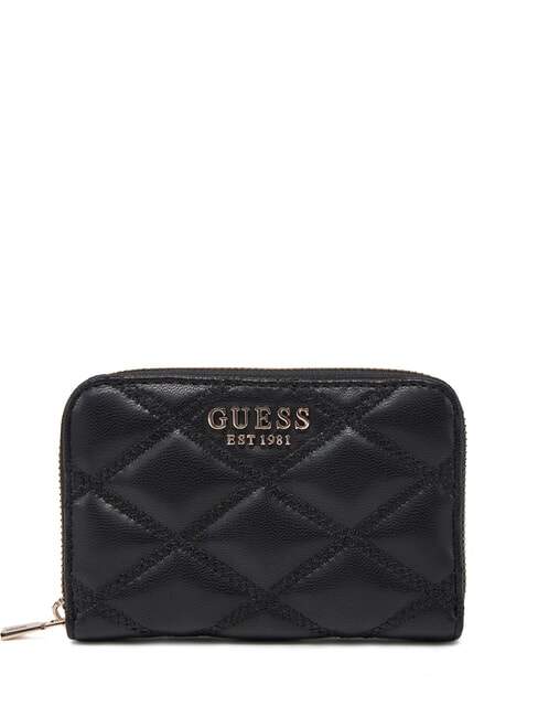 GUESS TASMIN Medium Zip Around Wallet BLACK - Women’s Wallets