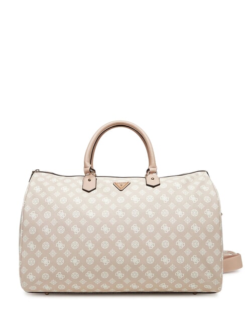 GUESS WILDER Duffel bag with shoulder strap beige/white - Duffle bags