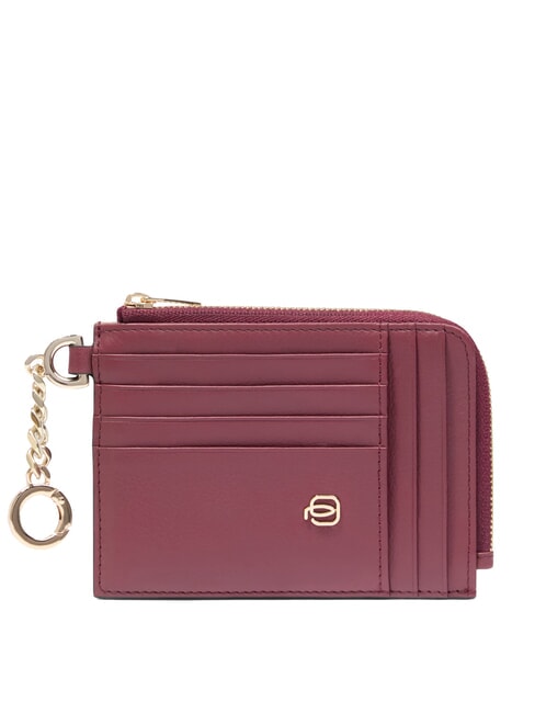 PIQUADRO CIRCLE Leather card holder / key holder bordeaux - Men’s Wallets