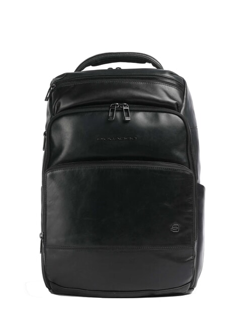 PIQUADRO W136 14" laptop backpack, in leather Black - Laptop backpacks