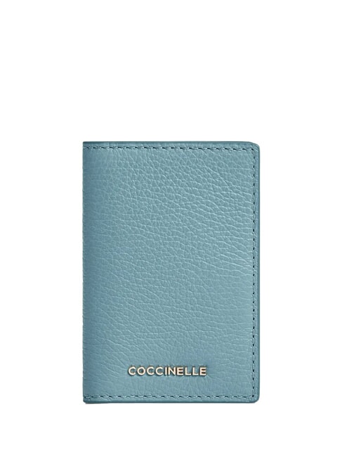 COCCINELLE METALLIC SOFT Leather wallet arctic blue - Women’s Wallets