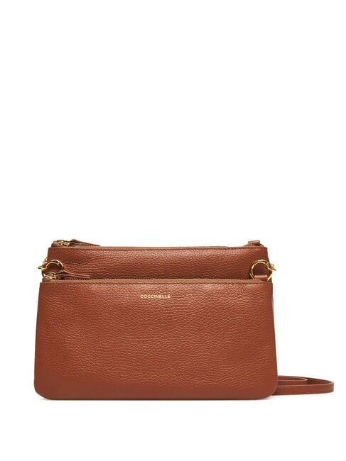 COCCINELLE YVONNE Shoulder bag, in leather cognac - Women’s Bags
