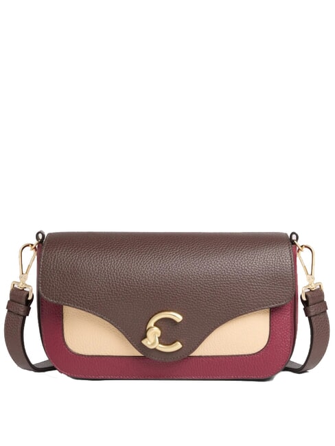 COCCINELLE C-ME TRICOLOR Shoulder bag, leather ribe/brun/betul - Women’s Bags