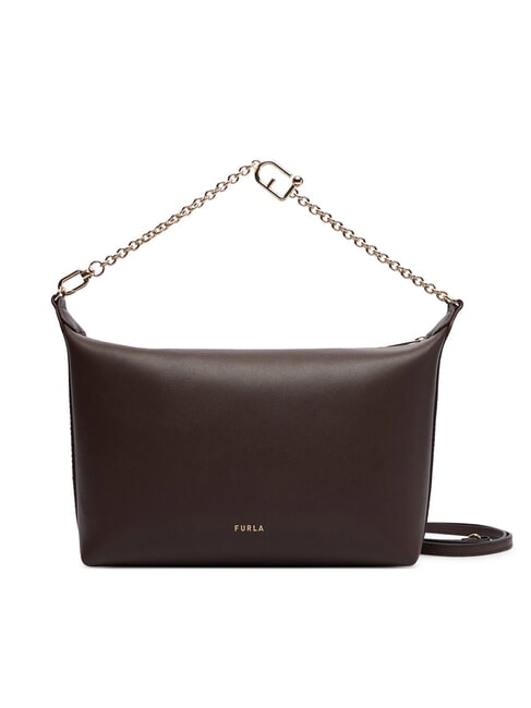 FURLA NUVOLA Mini leather shoulder bag chocolate - Women’s Bags