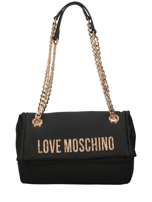 LOVE MOSCHINO BOLD LOVE HAMMERED  Shoulder bag / crossbody bag Black - Women’s Bags