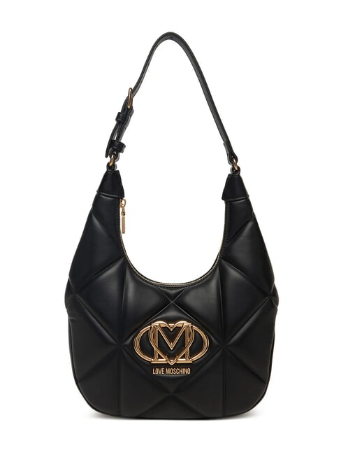 LOVE MOSCHINO EMBOSSED Hobo shoulder bag Black - Women’s Bags
