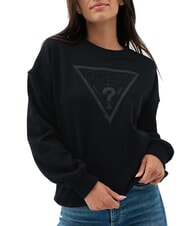 GUESS TRIANGLE GLITTER  Cotton sweatshirt - Women's Sweatshirts