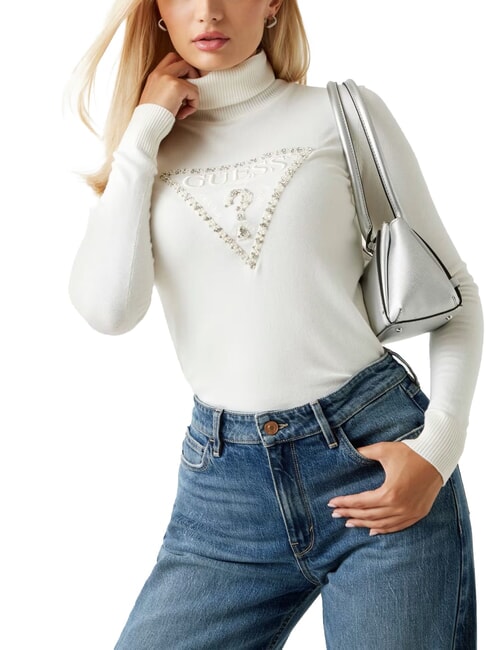 GUESS MELANIE TRIANGLE  Crew neck sweater cremwhi - Women's Sweaters