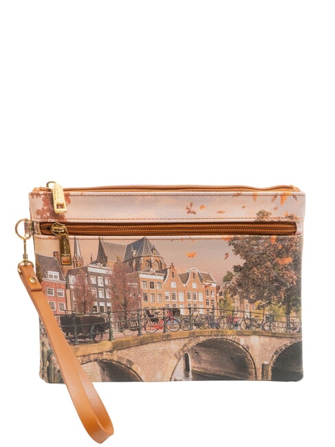 YNOT YESBAG Medium clutch bag with cuff autumn river - Women’s Bags