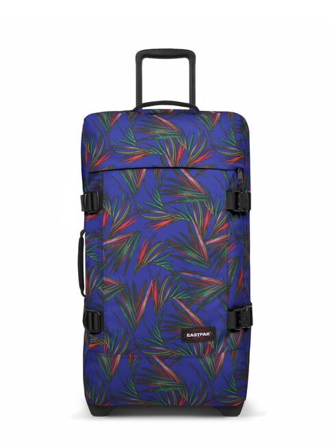 EASTPAK TRANVERZ M Medium trolley brize palm navy - Semi-rigid Trolley Cases