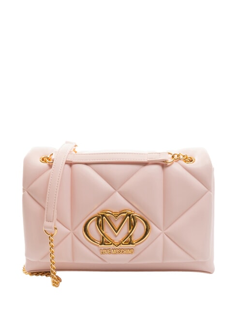 LOVE MOSCHINO GEOMETRIC Convertible bag with flap face powder - Women’s Bags