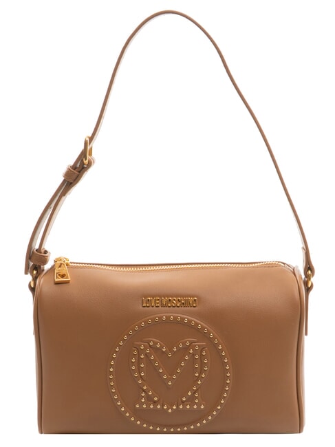 LOVE MOSCHINO LITTLE STUDS Shoulder bag with studs camel2 - Women’s Bags