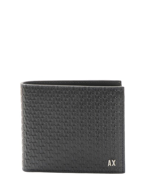 ARMANI EXCHANGE A|X LOGO EMBOSSED Leather wallet deep navy - Men’s Wallets