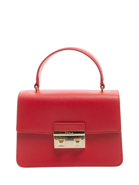 FURLA BELLA Small leather bag st andromeda Venetian red - Women’s Bags
