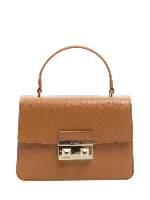 FURLA BELLA Small leather bag st andromeda brandy - Women’s Bags