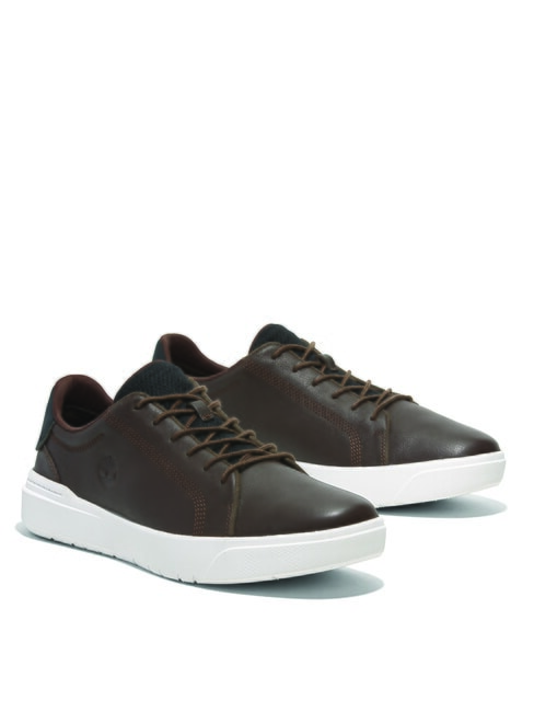TIMBERLAND SENECA BAY Men's Leather Sneakers dark brown full grain - Men’s shoes