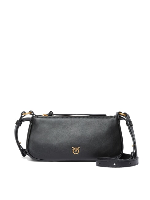 PINKO HALF MOON Small leather shoulder bag black-antique gold - Women’s Bags