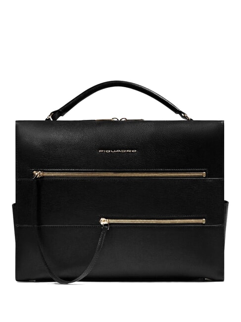 PIQUADRO W140 14" laptop briefcase Black - Work Briefcases