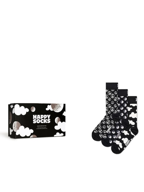 HAPPY SOCKS BLACK AND WHITE Gift set of 3 pairs of socks black - Men's Socks