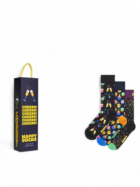HAPPY SOCKS CELEBRATIONS Gift set of 3 pairs of socks black - Men's Socks