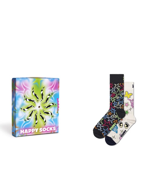 HAPPY SOCKS SPINNING WHEEL Gift set of 2 pairs of socks white - Women's Socks
