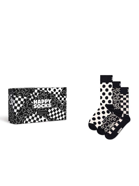 HAPPY SOCKS BLACK AND WHITE Gift set of 3 pairs of socks black - Women's Socks