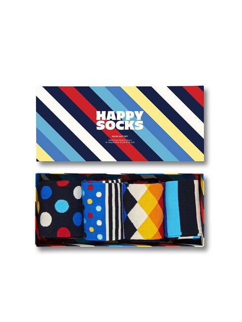 HAPPY SOCKS BLACK WEEK STRIPED Gift set of 4 pairs of socks multicolor - Men's Socks