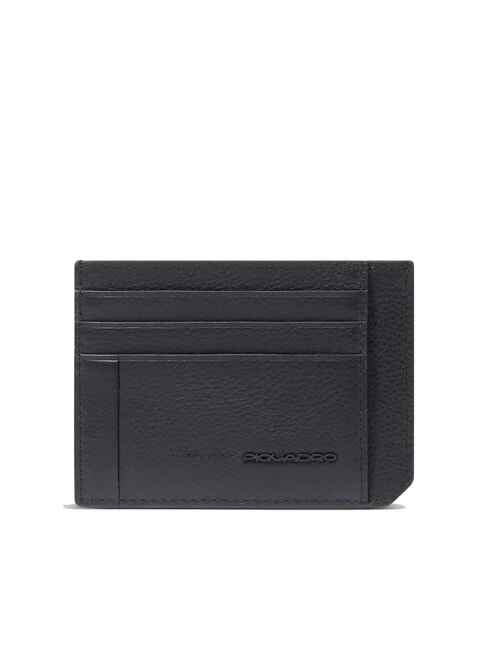 PIQUADRO W137 Flat leather credit card holder Black - Men’s Wallets