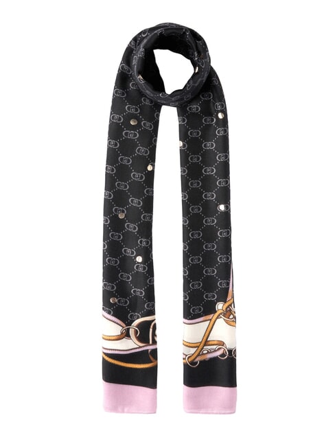 LIUJO LOGO Stole with print BLACK - Scarves