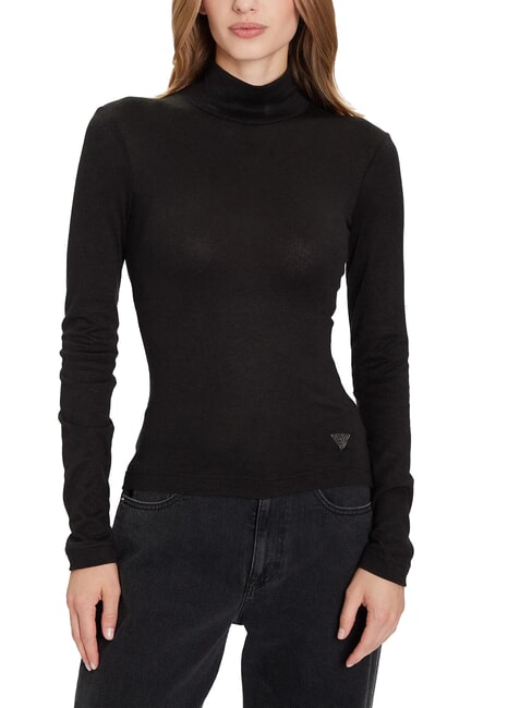 GUESS ANITA TURTLE Sweater jet black heather - Women's Sweaters