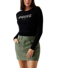GUESS REYNA LOGO Crew neck sweater with applications - Women's Sweaters
