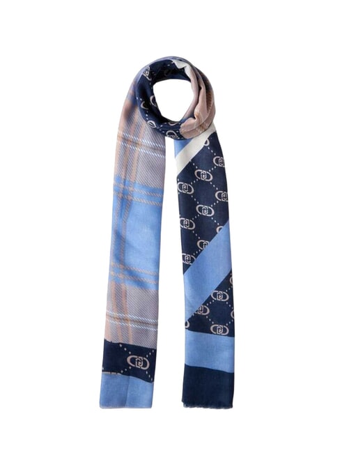 LIUJO CHECK Scarf light denim - Scarves