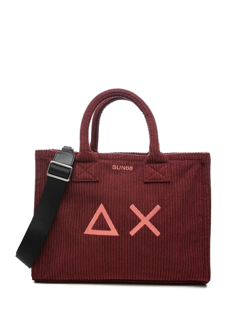 SUN68 CALI CORDUROY Handbag, with shoulder strap Bordeaux - Women’s Bags