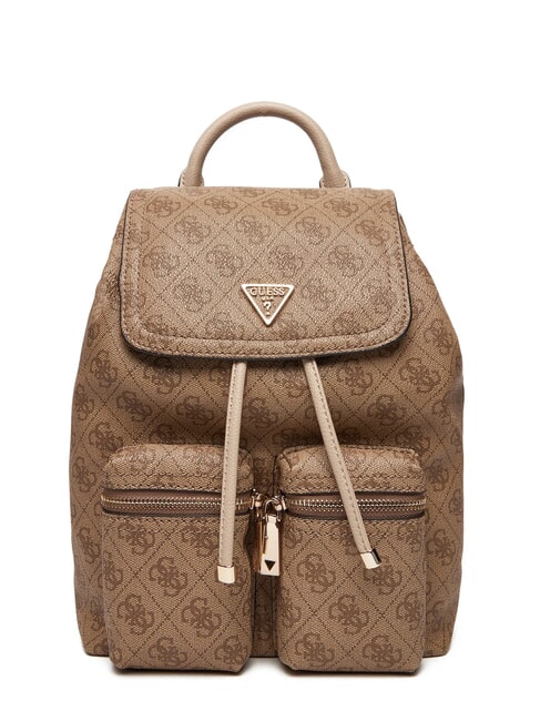GUESS MANHATTAN 2 Backpack with 2 pockets MILK LOGO - Women’s Bags