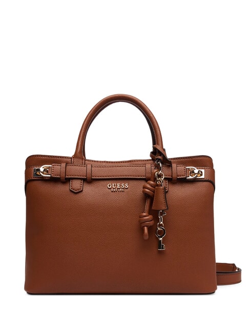 GUESS GREGORIA Large handbag with shoulder strap COGNAC - Women’s Bags