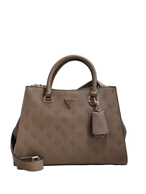 GUESS CRESIDIA II Handbag with shoulder strap dark taupe logo - Women’s Bags