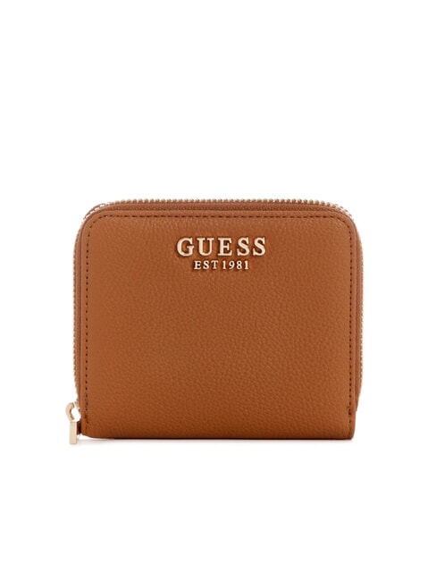 GUESS LAUREL 2 Small zip-around wallet COGNAC - Women’s Wallets