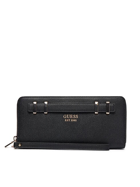 GUESS GREGORIA Large zip around wallet with wristlet BLACK - Women’s Wallets