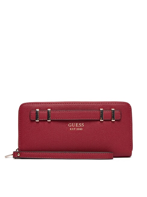 GUESS GREGORIA Large zip around wallet with wristlet RED - Women’s Wallets