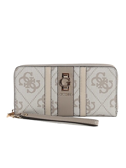 GUESS ERENIA Large zip-around wallet dark taupe logo - Women’s Wallets