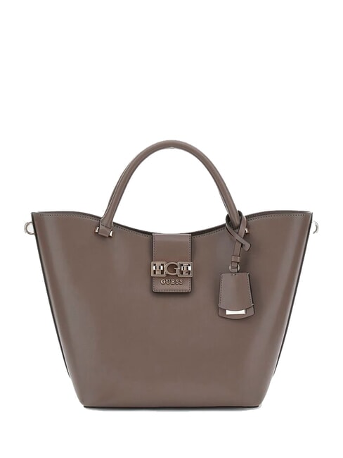 GUESS JANE Tote bag with shoulder strap dark taupe - Women’s Bags