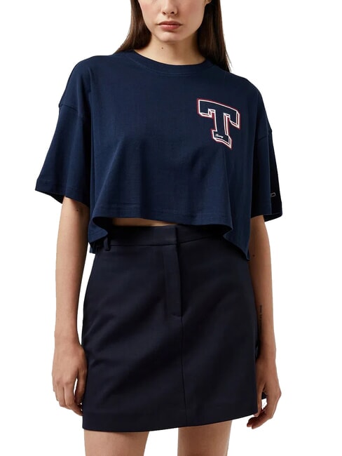 TOMMY HILFIGER TH JEANS T Cotton T-Shirt dark night navy - T-shirt