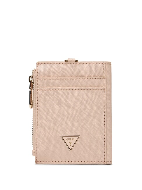 GUESS SAFFIANO Card holder with key ring lotus - Women’s Wallets