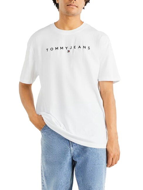 TOMMY HILFIGER TH JEANS Short-sleeved cotton T-shirt white - T-shirt