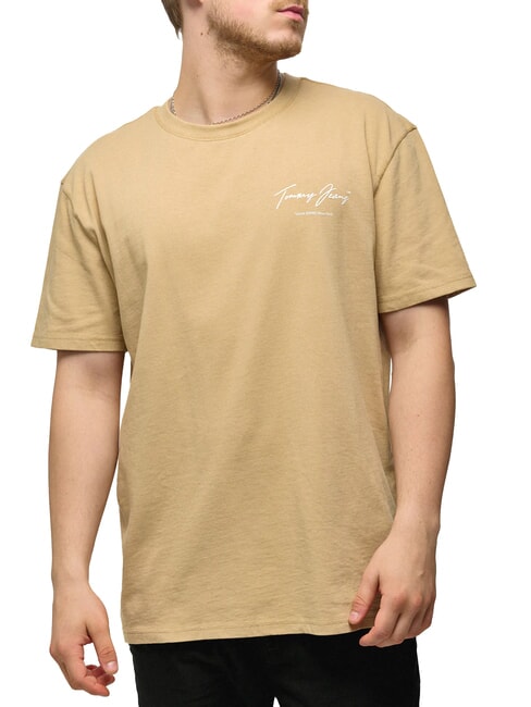 TOMMY HILFIGER TH JEANS Signature Cotton T-Shirt gentle gold - T-shirt